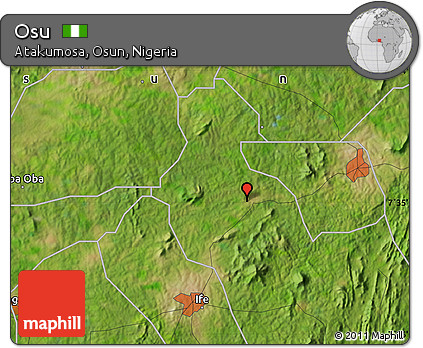 Satellite Map of Osu