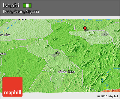 Political Panoramic Map of Isaobi