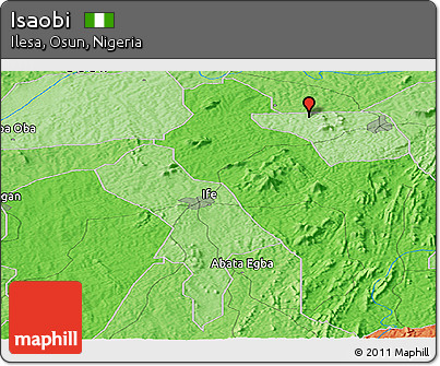 Political Panoramic Map of Isaobi