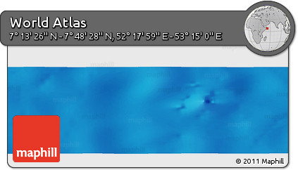 Physical Panoramic Map of the Area around 7° 30' 57" N, 52° 46' 29" E