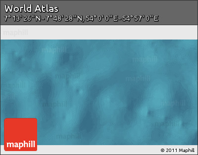 Satellite 3D Map of the Area around 7° 30' 57" N, 54° 28' 30" E