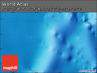 Physical Map of the Area around 7° 30' 57" N, 55° 19' 30" E