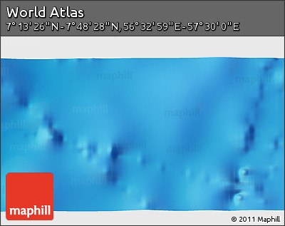 Physical 3D Map of the Area around 7° 30' 57" N, 57° 1' 29" E