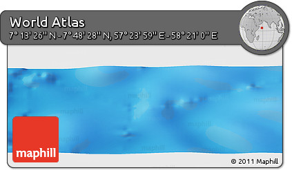 Physical Panoramic Map of the Area around 7° 30' 57" N, 57° 52' 30" E