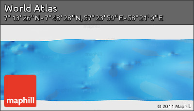 Physical Panoramic Map of the Area around 7° 30' 57" N, 57° 52' 30" E