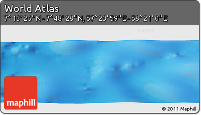 Physical Panoramic Map of the Area around 7° 30' 57" N, 57° 52' 30" E