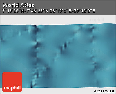 Satellite 3D Map of the Area around 7° 30' 57" N, 58° 43' 30" E