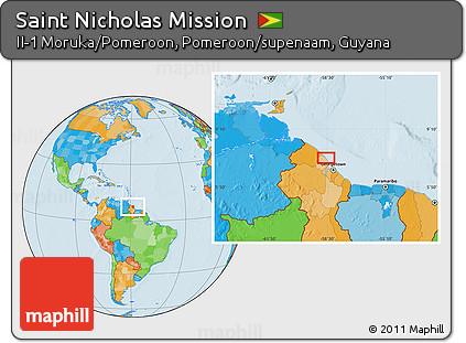 Political Location Map of Saint Nicholas Mission