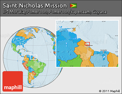 Political Location Map of Saint Nicholas Mission
