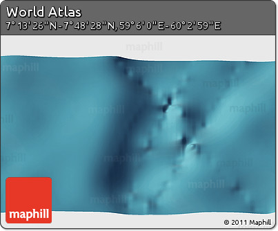 Satellite 3D Map of the Area around 7° 30' 57" N, 59° 34' 30" E