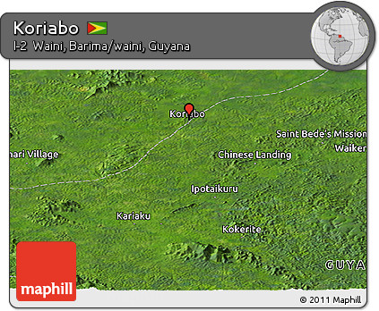 Satellite Panoramic Map of Koriabo