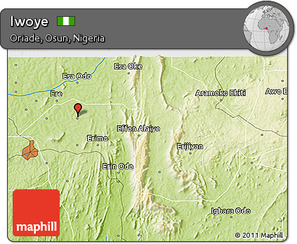 Physical 3D Map of Iwoye