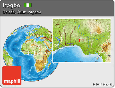 Physical Location Map of Irogbo