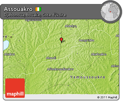 Physical 3D Map of Assouakro