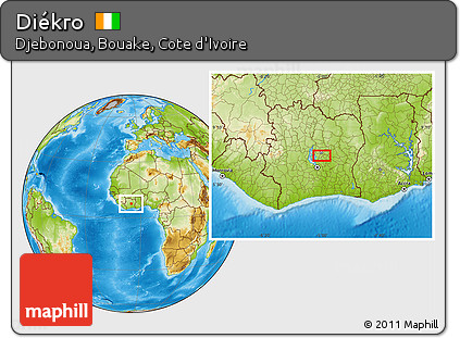 Physical Location Map of Diékro