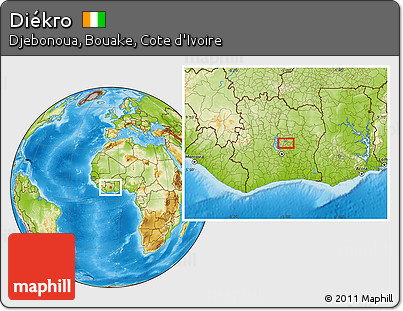 Physical Location Map of Diékro