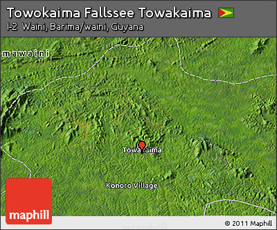 Satellite 3D Map of Towokaima Fallssee Towakaima
