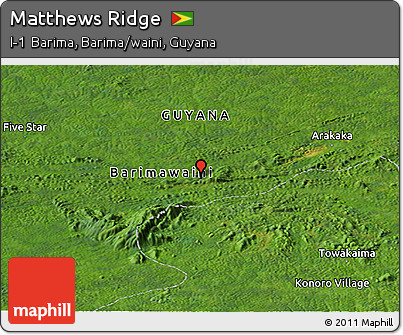 Satellite Panoramic Map of Matthews Ridge