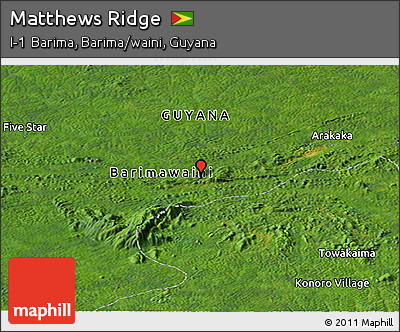 Satellite Panoramic Map of Matthews Ridge
