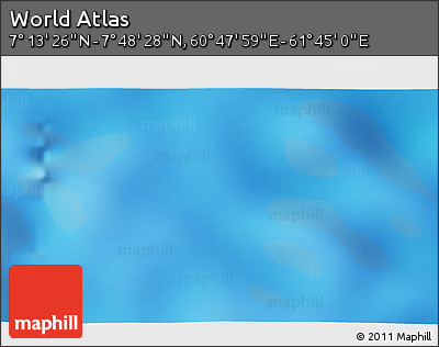 Physical 3D Map of the Area around 7° 30' 57" N, 61° 16' 29" E