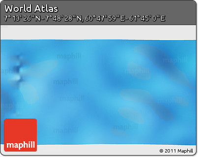 Physical 3D Map of the Area around 7° 30' 57" N, 61° 16' 29" E