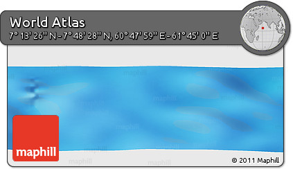 Physical Panoramic Map of the Area around 7° 30' 57" N, 61° 16' 29" E