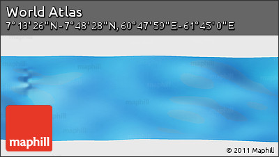 Physical Panoramic Map of the Area around 7° 30' 57" N, 61° 16' 29" E