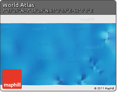 Shaded Relief 3D Map of the Area around 7° 30' 57" N, 65° 31' 30" E