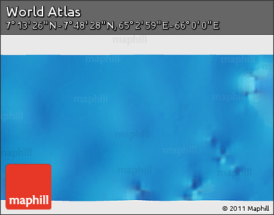 Shaded Relief 3D Map of the Area around 7° 30' 57" N, 65° 31' 30" E
