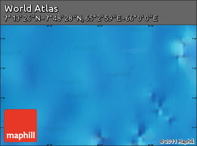 Physical Map of the Area around 7° 30' 57" N, 65° 31' 30" E