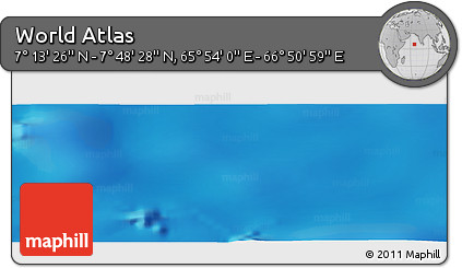 Physical Panoramic Map of the Area around 7° 30' 57" N, 66° 22' 30" E