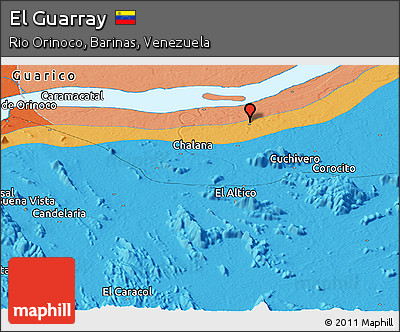 Political Panoramic Map of El Guarray