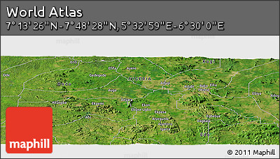 Satellite Panoramic Map of the Area around 7° 30' 57" N, 6° 1' 30" E