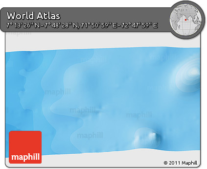 Political 3D Map of the Area around 7° 30' 57" N, 72° 19' 29" E