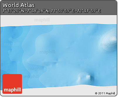 Political 3D Map of the Area around 7° 30' 57" N, 72° 19' 29" E