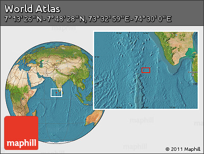 Satellite Location Map of the Area around 7° 30' 57" N, 74° 1' 30" E