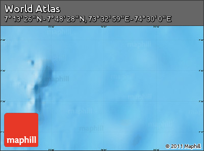Physical Map of the Area around 7° 30' 57" N, 74° 1' 30" E