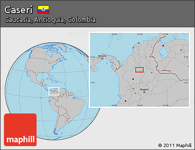 Gray Location Map of Caserí