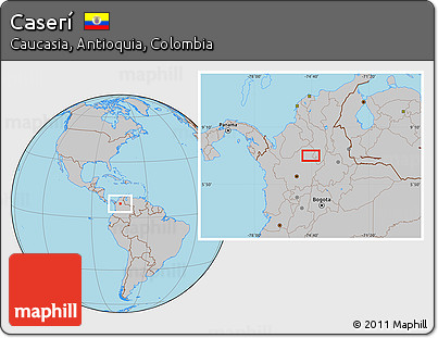 Gray Location Map of Caserí