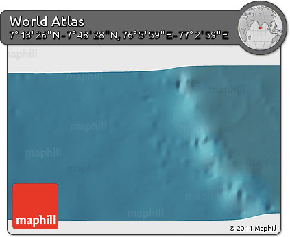 Satellite 3D Map of the Area around 7° 30' 57" N, 76° 34' 29" E