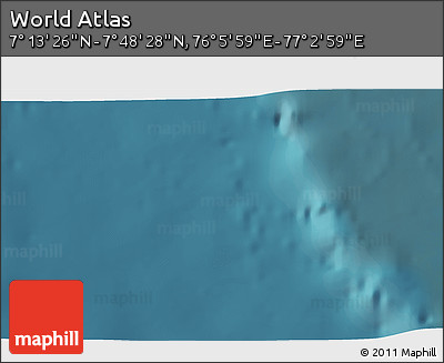 Satellite 3D Map of the Area around 7° 30' 57" N, 76° 34' 29" E