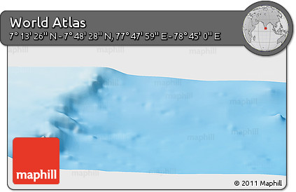 Physical Panoramic Map of the Area around 7° 30' 57" N, 78° 16' 30" E