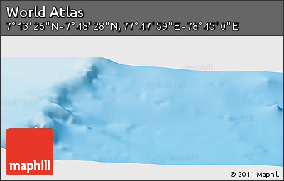 Physical Panoramic Map of the Area around 7° 30' 57" N, 78° 16' 30" E