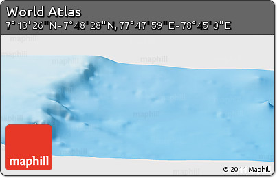 Physical Panoramic Map of the Area around 7° 30' 57" N, 78° 16' 30" E
