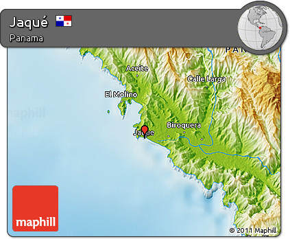 Physical 3D Map of Jaqué