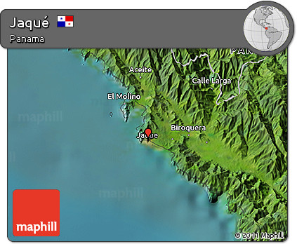 Satellite 3D Map of Jaqué