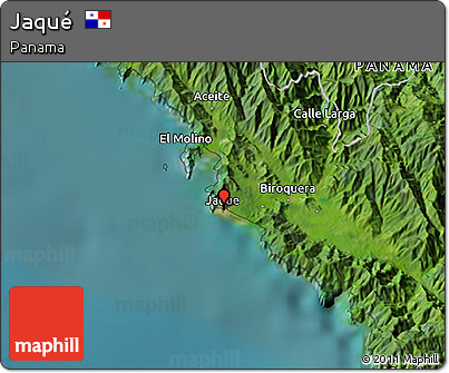 Satellite 3D Map of Jaqué
