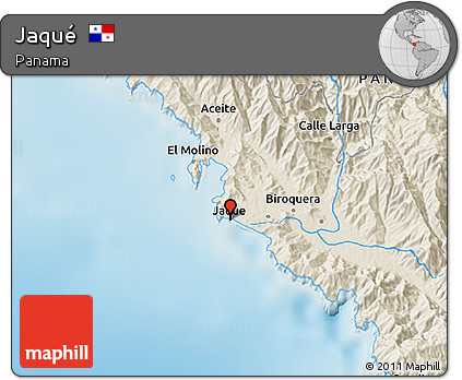 Shaded Relief 3D Map of Jaqué