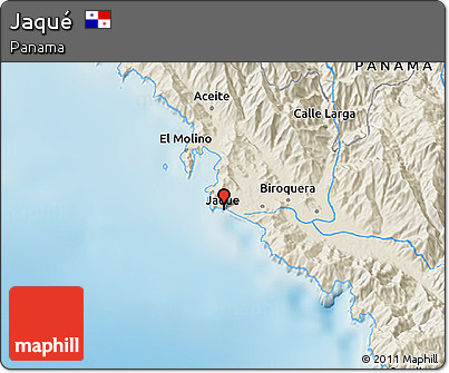 Shaded Relief 3D Map of Jaqué