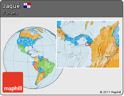 Political Location Map of Jaqué